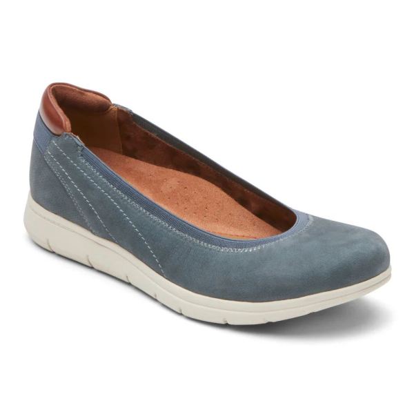 COBB HILL | WOMEN'S LIDIA BALLET FLAT-STONE BLUE