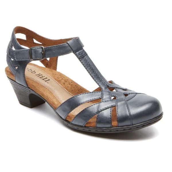 COBB HILL | WOMEN'S AUBREY T-STRAP HEEL-NAVY