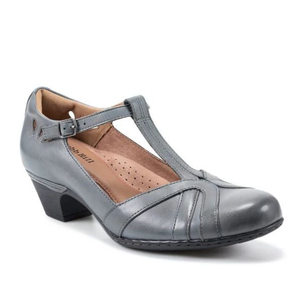 COBB HILL | WOMEN'S ANGELINA HEEL-BLUE LEATHER