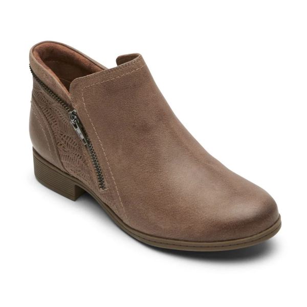 COBB HILL | WOMEN'S CROSBIE BOOTIE-TAUPE LTHR