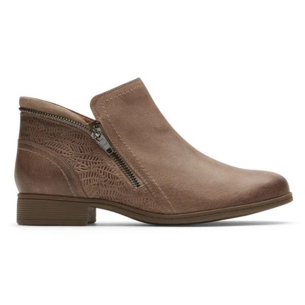 COBB HILL | WOMEN'S CROSBIE BOOTIE-TAUPE LTHR