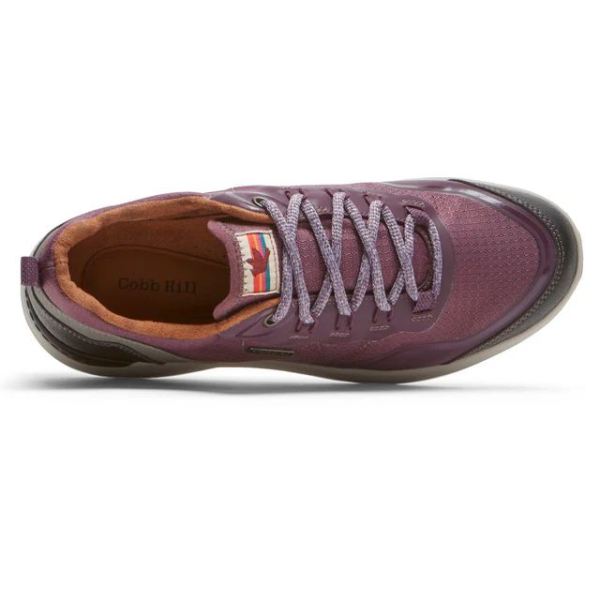 COBB HILL | WOMEN'S SKYLAR WATERPROOF LOW LACE-UP SNEAKER-EGGPLANT