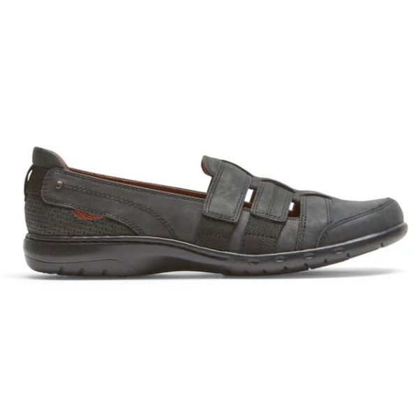 COBB HILL | WOMEN'S PENFIELD STRAPPY SLIP-ON FLAT-BLACK