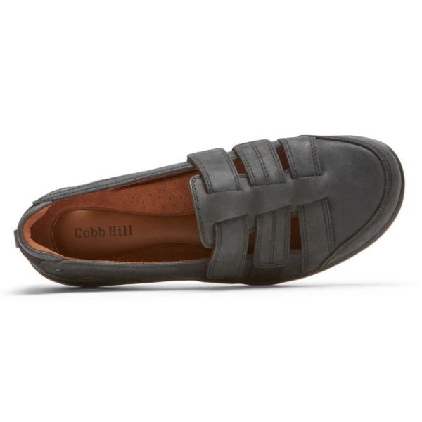 COBB HILL | WOMEN'S PENFIELD STRAPPY SLIP-ON FLAT-BLACK