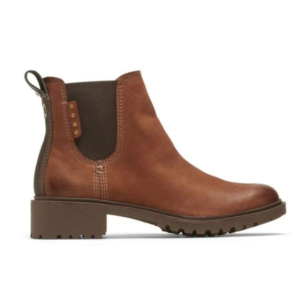 COBB HILL | WOMEN'S WINTER WATERPROOF CHELSEA BOOT-REDWOOD NUBUCK WP