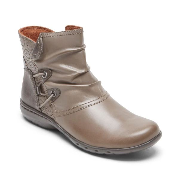 COBB HILL | WOMEN'S PENFIELD RUCHED BOOTIE-THUNDER GREY LTHR