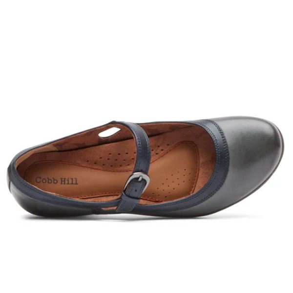 COBB HILL | WOMEN'S LAUREL MARY JANE-BLUE LEATHER