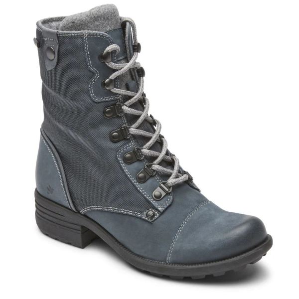 COBB HILL | WOMEN'S BRUNSWICK WATERPROOF BOOT-BLUE NUBUCK/TEXTILE WP ECO