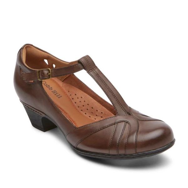 COBB HILL | WOMEN'S ANGELINA HEEL-BARK LEATHER