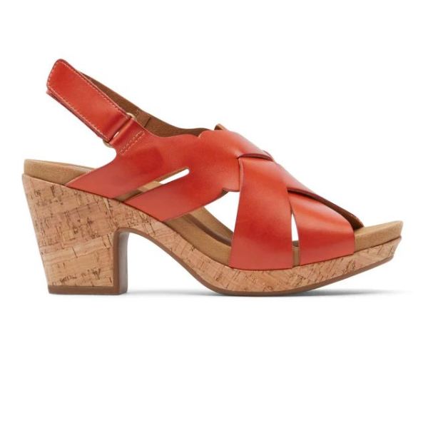 COBB HILL | WOMEN'S ALLEAH SLINGBACK SANDAL-RED OCHRE