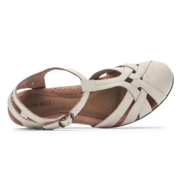 COBB HILL | WOMEN'S AUBREY T-STRAP HEEL-VANILLA LEATHER