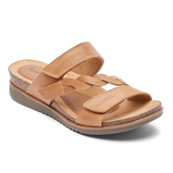 COBB HILL | WOMEN'S MAY ASYMMETRICAL SLIDE-HONEY