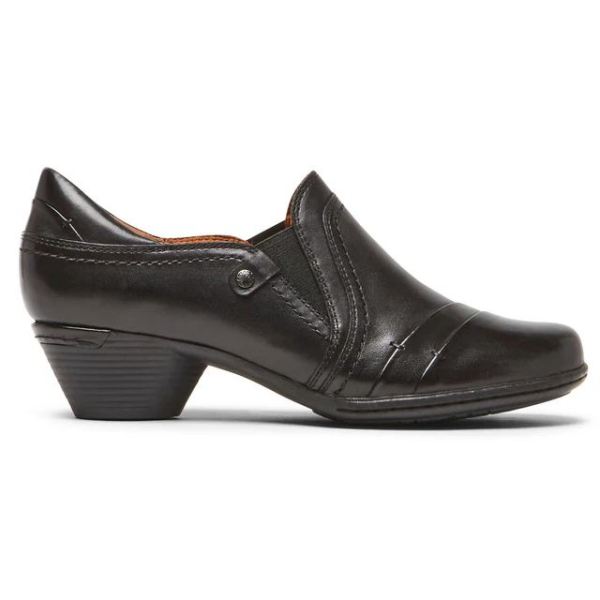 COBB HILL | WOMEN'S LAUREL SLIP-ON SHOE-BLACK LEATHER