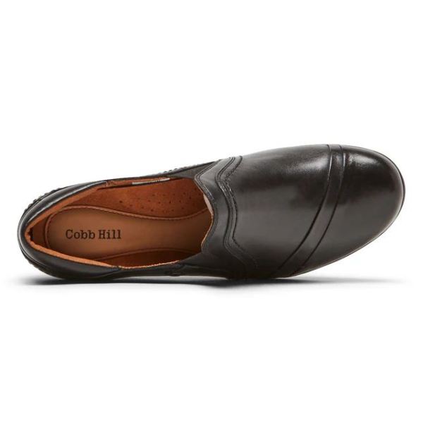 COBB HILL | WOMEN'S LAUREL SLIP-ON SHOE-BLACK LEATHER