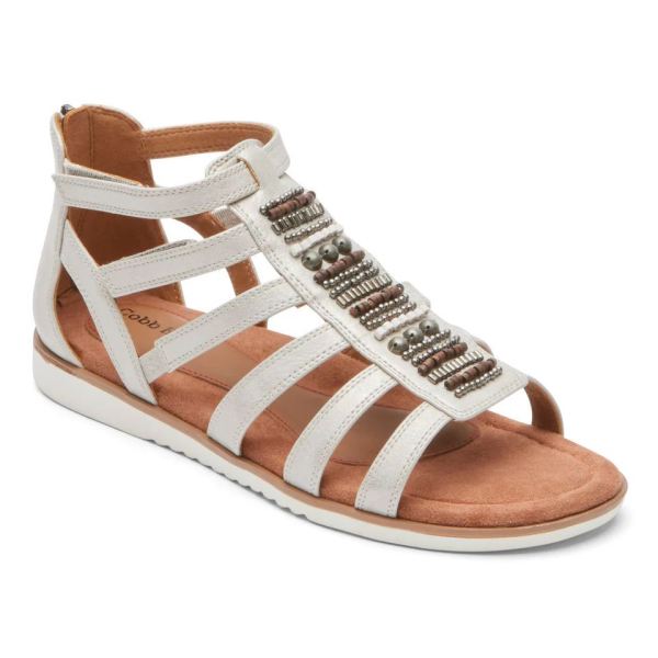 COBB HILL | WOMEN'S ZION GLADIATOR SANDAL-TAUPE METALLIC ECO