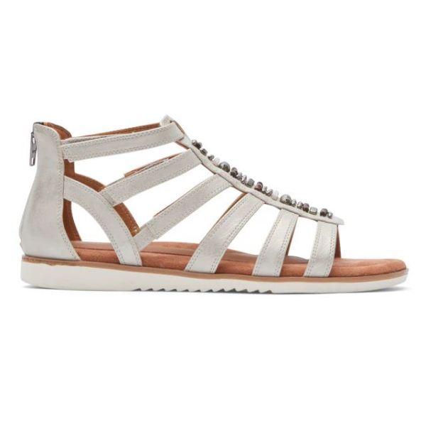 COBB HILL | WOMEN'S ZION GLADIATOR SANDAL-TAUPE METALLIC ECO