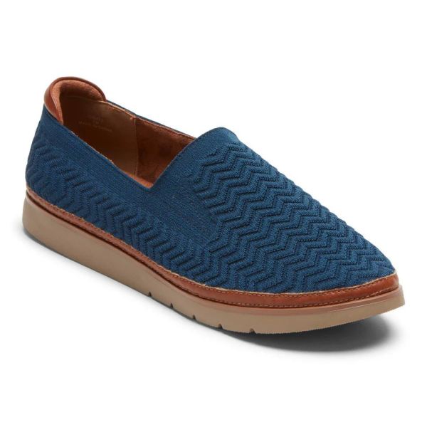 COBB HILL | WOMEN'S CAMRYN SLIP-ON SHOE-STONE BLUE TEXTILE ECO