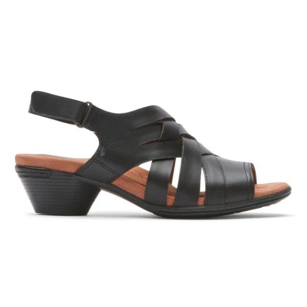 COBB HILL | WOMEN'S LAUREL WOVEN SANDAL-BLACK