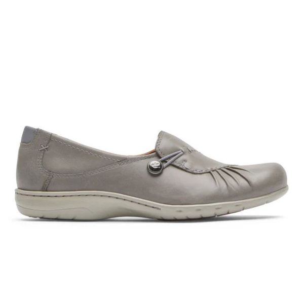 COBB HILL | WOMEN'S PAULETTE SLIP-ON SHOE-GREY LEATHER