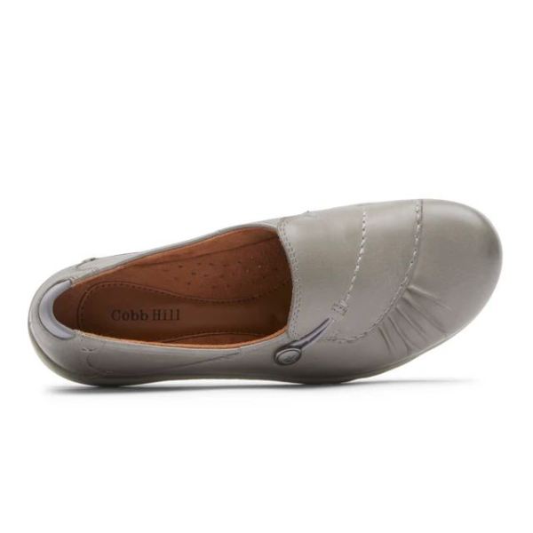 COBB HILL | WOMEN'S PAULETTE SLIP-ON SHOE-GREY LEATHER