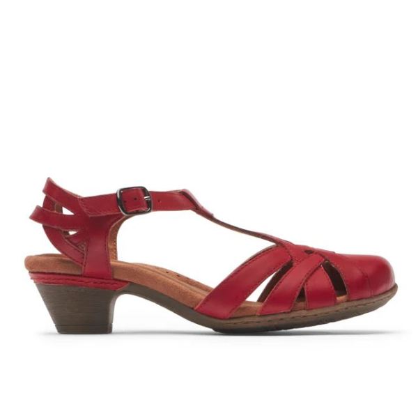 COBB HILL | WOMEN'S AUBREY T-STRAP HEEL-RED