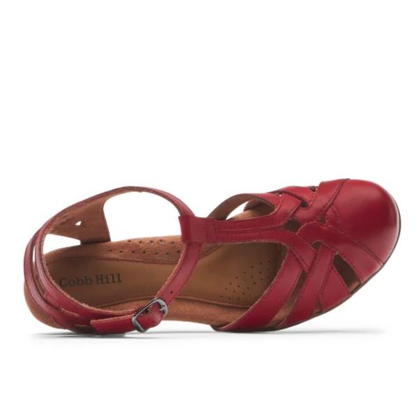 COBB HILL | WOMEN'S AUBREY T-STRAP HEEL-RED