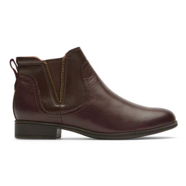 COBB HILL | WOMEN'S CROSBIE GORE BOOTIE-BROWN LTHR