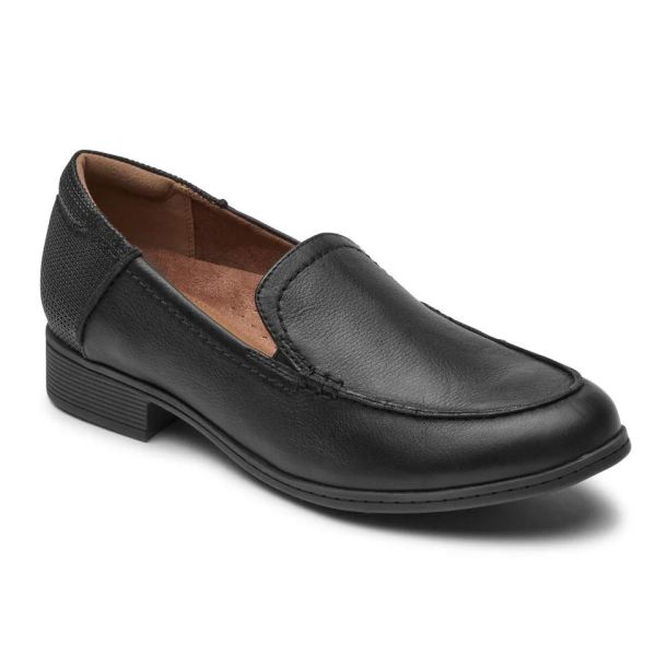 COBB HILL | WOMEN'S CROSBIE MOC LOAFER-BLACK LTHR