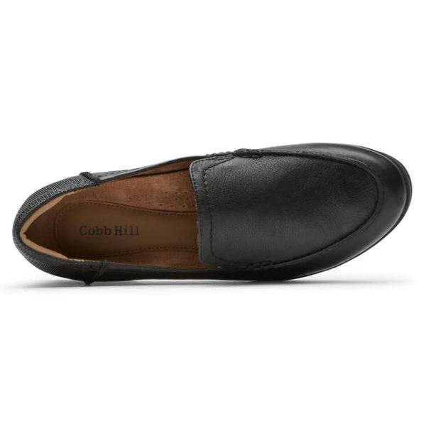 COBB HILL | WOMEN'S CROSBIE MOC LOAFER-BLACK LTHR